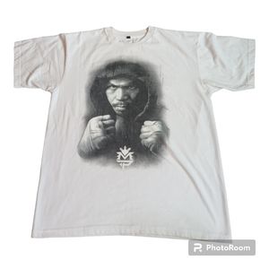 Tshirt, Size XL, Mani Pacquiro, Color White bad Black.